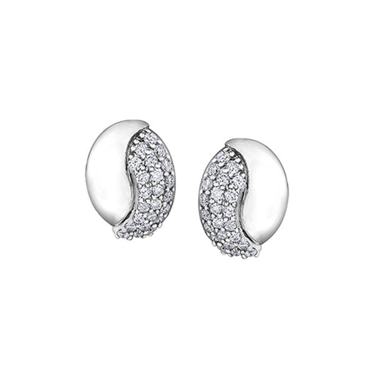 Diamond Stud Earrings in 10K (0.135, 0.048 and 0.1 CT. T.W.) - Silver