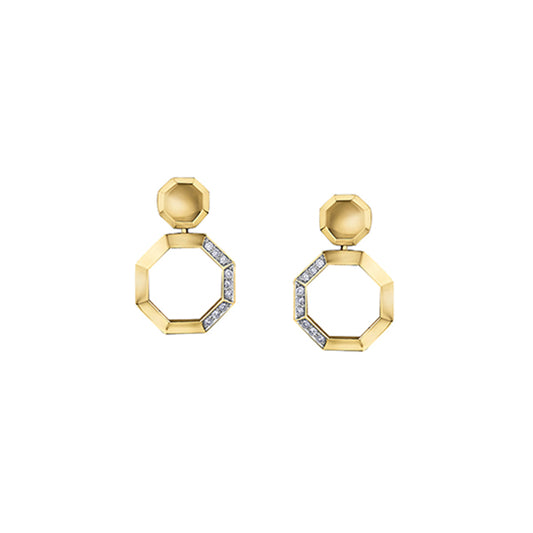 Diamond Stud Earrings in 10K (0.135 CT. T.W.) - Gold
