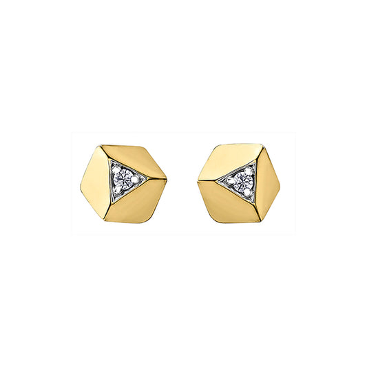 Diamond Stud Earrings in 10K Gold (0.08 CT. T.W.) - Gold