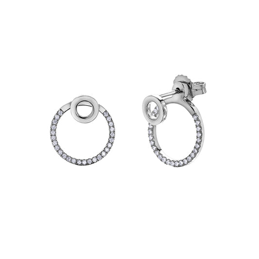 Diamond Stud Earrings in 10K (0.13 CT. T.W.) - Silver