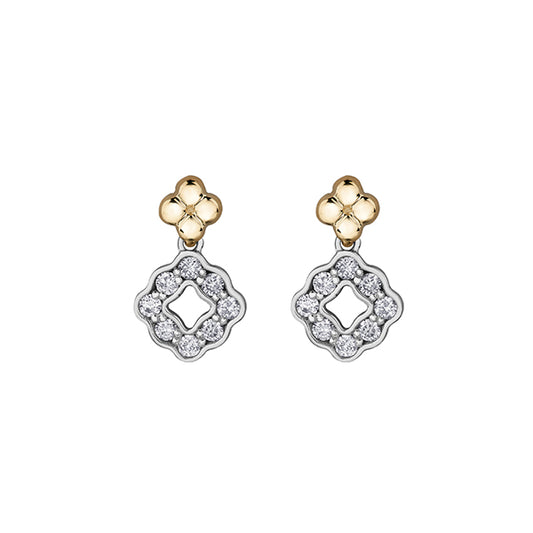 Diamond Stud Earrings in 10K (0.25 CT. T.W.) - Silver and Gold