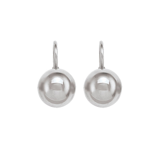 14K-Silver-Sphere-Shaped-Drop-Earrings