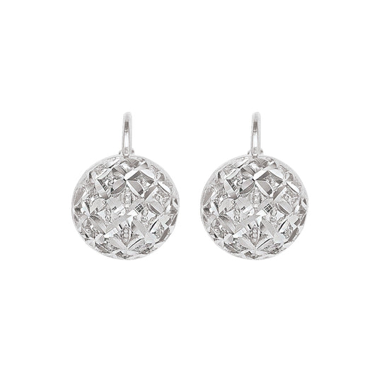 18K-Silver-Round-Drop-Earrings