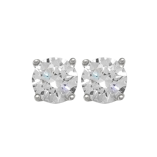 Elegant Gold Zirconia Stud Earrings