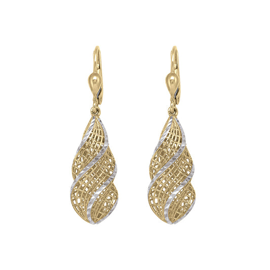 14K-Silver-and-Gold-Spiral-Shaped-Drop-Earrings
