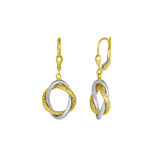 10K-Gold-and-Silver-Fashion-Drop-Earrings---2.8-gm