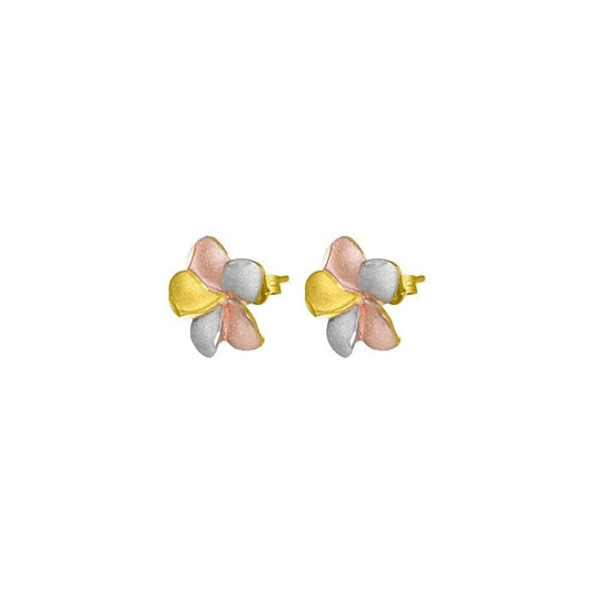 Elegant Real Gold Stud Earrings