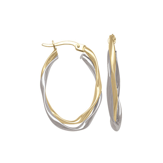 Elegant Real Gold Twisted Earrings