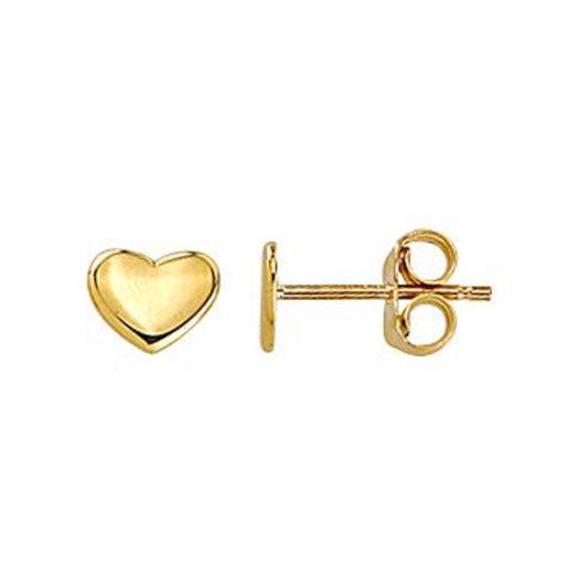 10K-Yellow-Gold-Mini-Heart-Stud-Earrings---Gold
