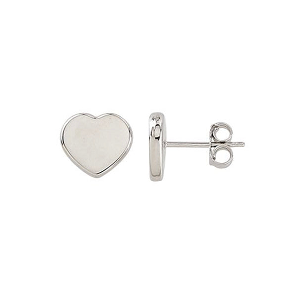 Elegant Real Gold Heart Earrings