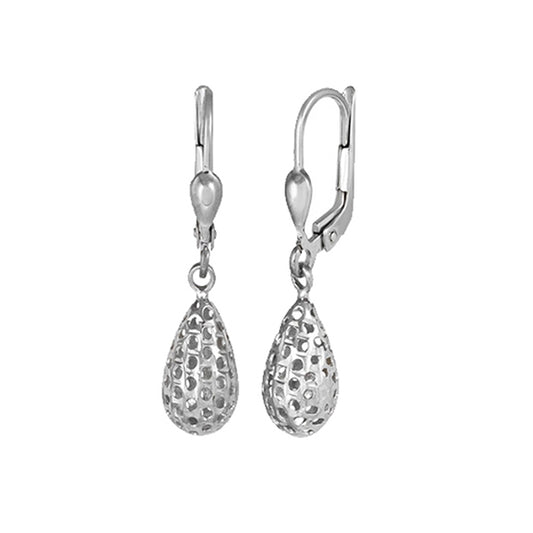Elegant Real Gold Teardrop Earrings