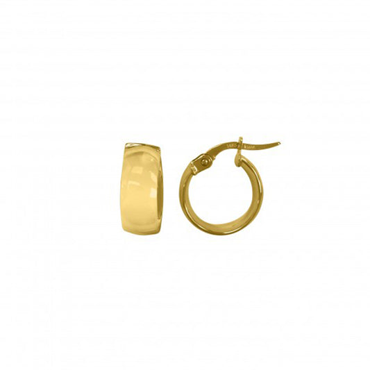 14K-Gold-Domed-Hoop-Earrings---1.3-gm