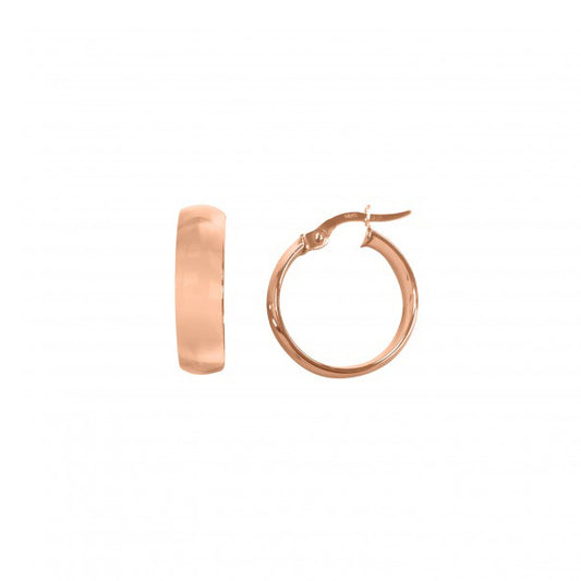 14K-Pink-Gold-Domed-Hoop-Earrings---1.8-gm