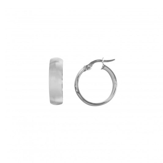 14K-White-Gold-Domed-Hoop-Earrings---1.8-gm