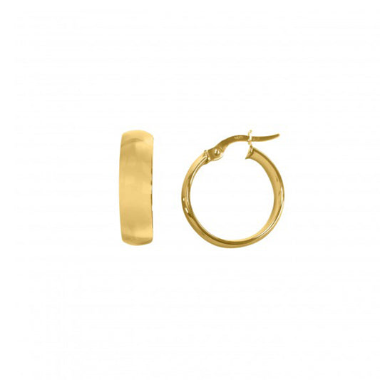 14K-Gold-Domed-Hoop-Earrings---1.8-gm
