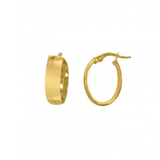 14K-Gold-Domed-Hoop-Earrings---1.6-gm