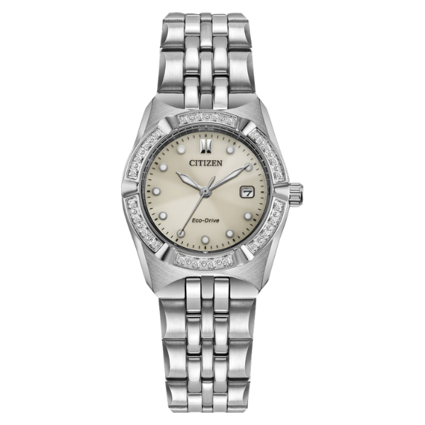 Citizen EW2710-51X Corso 24-Diamond Ladies Watch - Taupe