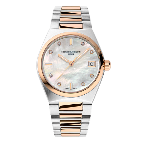 FREDERIQUE CONSTANT FC-240MPWD2NH22B Two Tone Ladies Watch - White