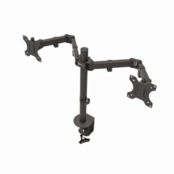 MS50418 Dual Monitor Mount Desk Clamp Up to 32in Full Motion Tilt Swivel  and  Rotation Vesa