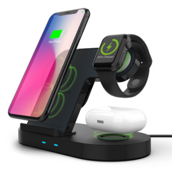 MS53349 Wireless Charging Stand 3 in 1 Charge Phone AirPods  and  Watch -Watch Charging Cable not included- 10W Max Fast Charge