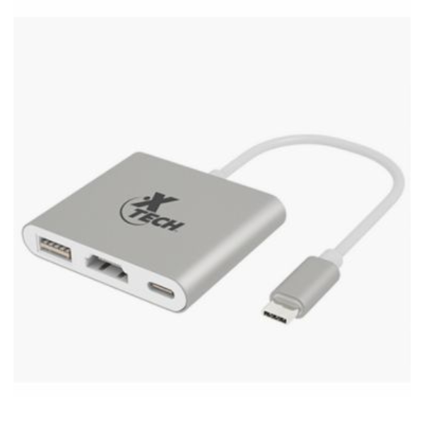 MS53408 Adapter USB-C 3-in-1 -USB-A 3.0 HDMI 4K USB-C 3.1- Gold Plated 6in