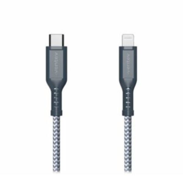 MS53492 Charge  and  Sync Lightning MFI to USB-C Cable 6ft Braided High Speed 2X Copper Fast Charge Reinforced Connector - Box