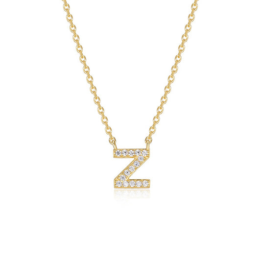 Diamondlite Cubic Zirconia Mini Initial Z Necklace - Gold