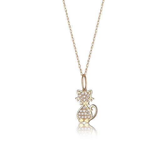 Gold Necklace with Diamonds