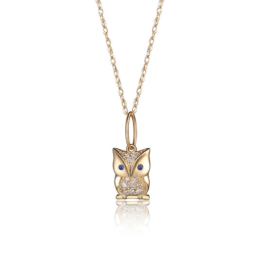 Elegant Gold Owl Necklace