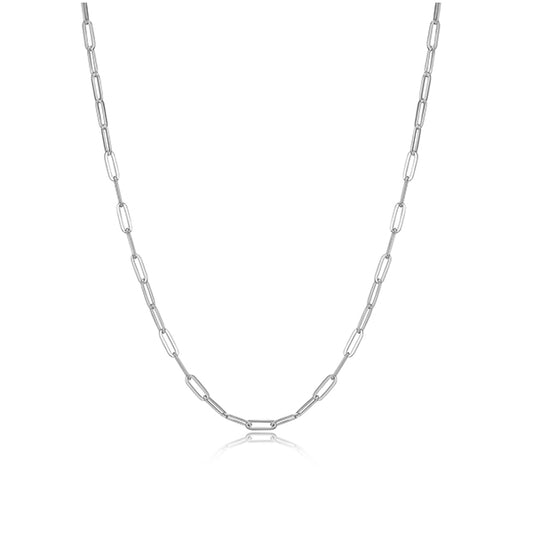 Charles Garnier Sterling Silver "PAPERCLIP" 3.5mm Link Necklace - Silver