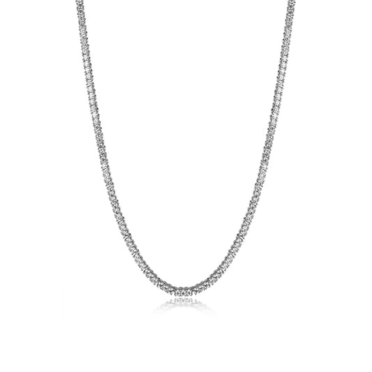 Diamondlite Cubic Zirconia Tennis Necklace - Silver