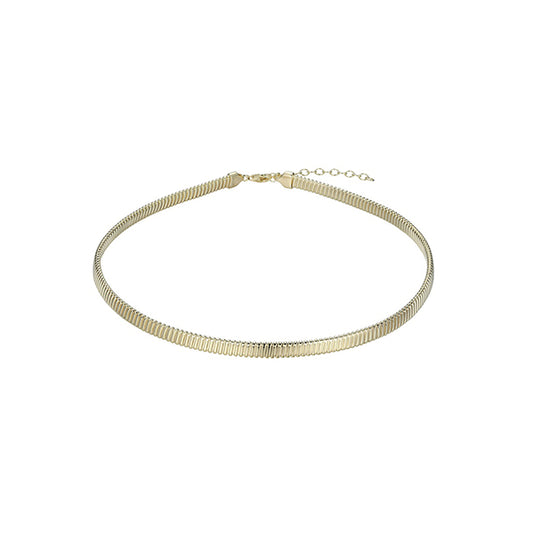Charles Garnier Sterling Silver "Tubogas" Oval Hollow Tubular Necklace - Gold