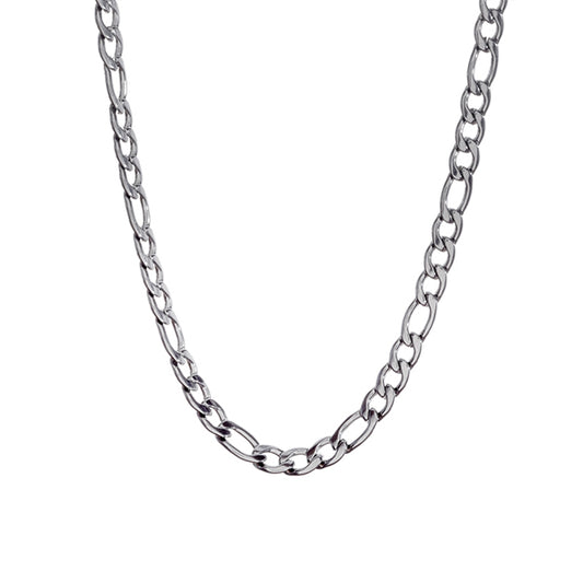 STEELX 5.8mm Figaro Chain Necklace - Silver