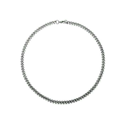 STEELX Satin Flat 8mm Cable Chain - Silver