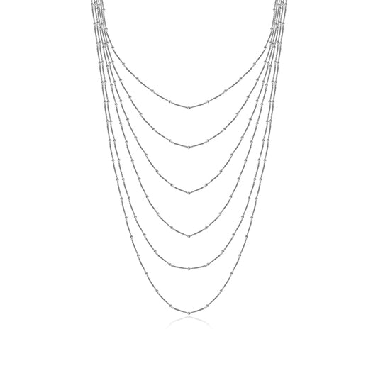 CJ Steelx Multi-Layered Station Chain - Silver