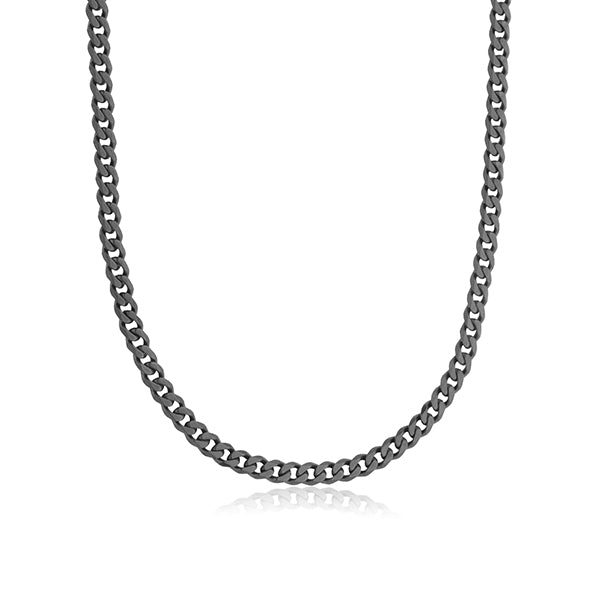 STEELX 6mm Curb Chain Necklace - Black