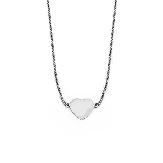 CJ Steelx "Personalized Collection" High Polished Stainless Steel Heart Necklace