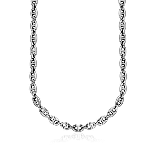 CJ Steelx 8.5mm Marine Chain Necklace - Silver