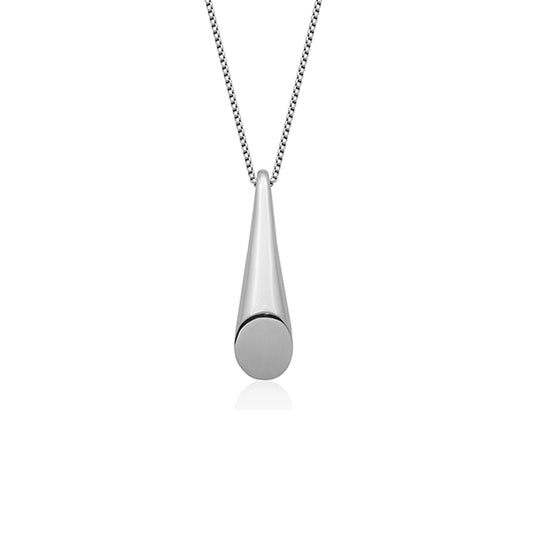CJ Steelx High Polish Drop Necklace