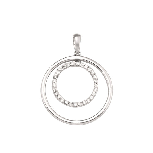 Elegant Real White Gold Pendant