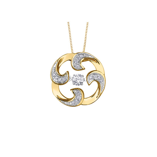 Diamond Pendant in 10K White Gold (0.028-0.09 CT. T.W.) - Gold