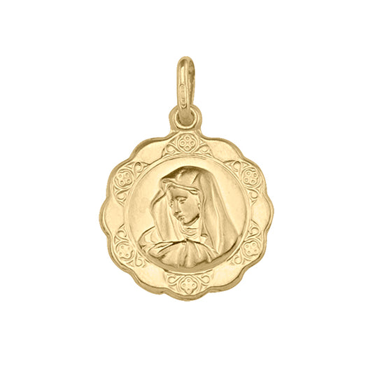 14K-Gold-Madonna-Pendant---1.3-gm