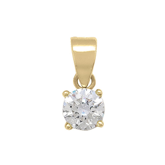 Elegant Gold Zirconia Pendant