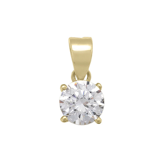 Elegant Gold Zirconia Pendant