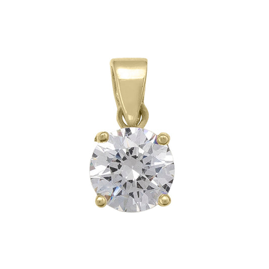 Elegant Gold Zirconia Pendant
