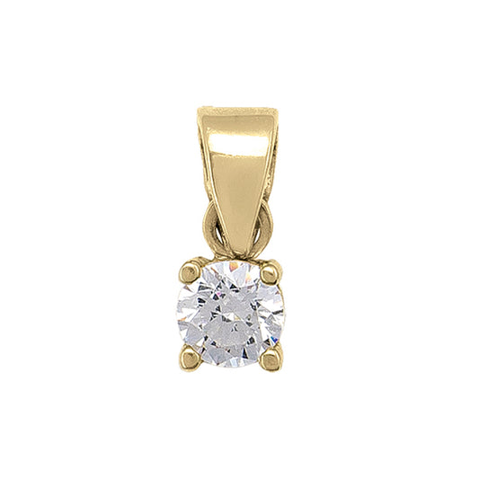 Elegant Gold Zirconia Pendant