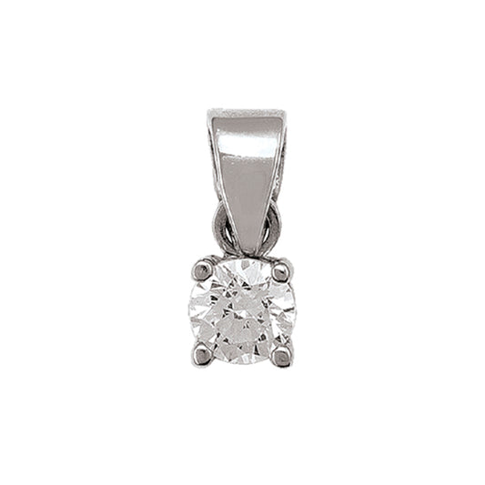 Genuine Gold Silver Zirconia Pendant