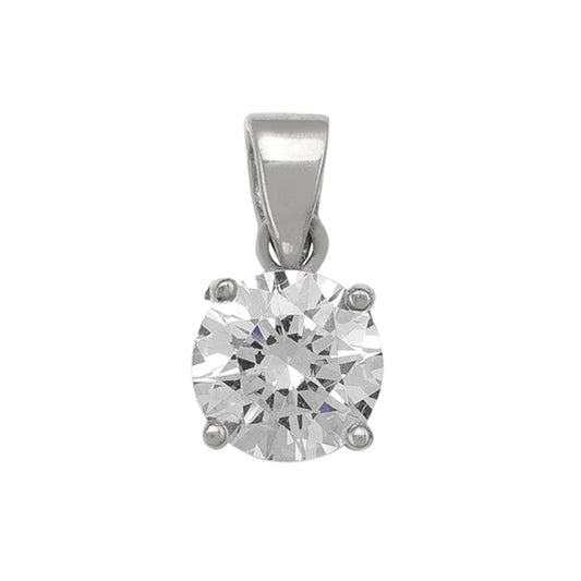 Genuine Gold Silver Zirconia Pendant