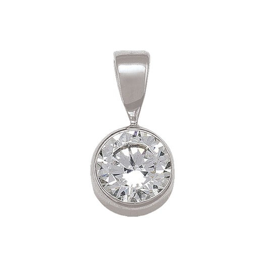 Elegant Real Gold Zirconia Silver Pendant