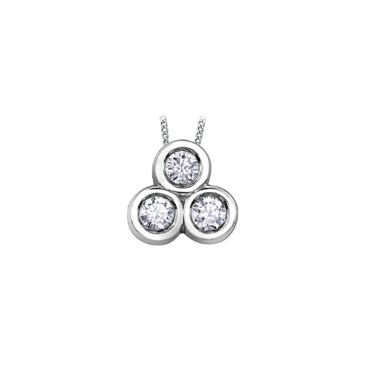 Diamond Pendant in 10K (0.25 CT. T.W.) - Silver